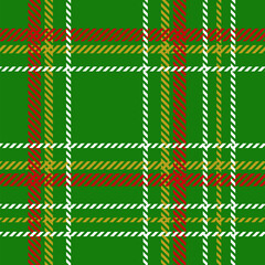 Green Plaid Seamless Pattern Design Template