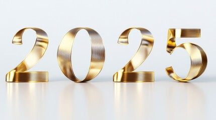Golden Numbers Representing Year 2025