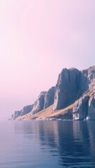 the water near a mountain