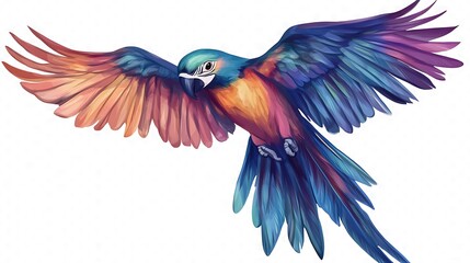 Fototapeta premium Colorful Parrot in Flight