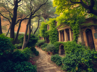 Obraz premium old house in the park