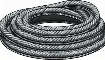 black and white rope