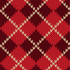 Red Knit Seamless Pattern Texture Design Template