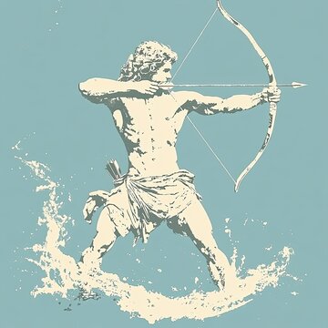 Playful Archer Representing Sagittarius Zodiac Sign