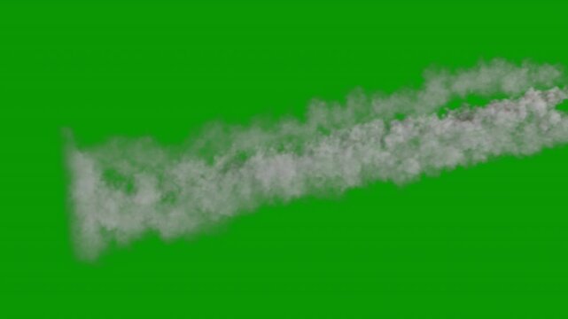 Military rocket launcher firing several missiles, three speeds, 30p, with green screen for transparent background aka no background
