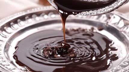 Melted Chocolate Being Poured