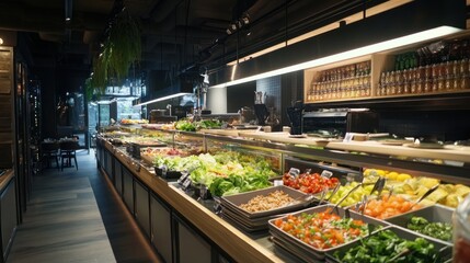 Restaurant Buffet with Fresh Salad Bar