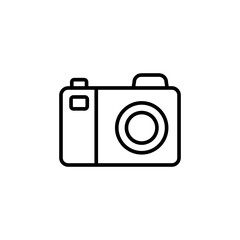 Portable camera monitor vector icon. vector flat black simple linear illustration for web and app..eps