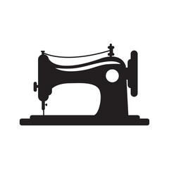 Sewing Machine vector icon.simple flat black trendy style illustration for web and app..eps