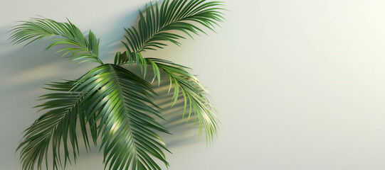 palm leaf plant on white background 15