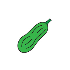 Whole squash vector icon, simple vector green Squash icon on white background..eps