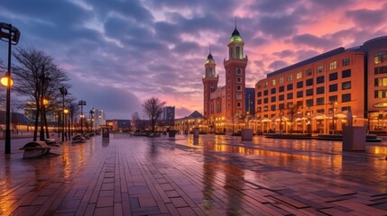Obraz premium Cityscape at Dusk