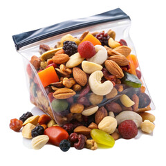 Psd isolated Glossy Pouch with Fruit amp Nut mix