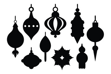 Elegant Silhouette Border Ornament Collection