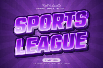 Obraz premium Sports League editable text effect, font graphic style Perfect for league banners, team posters, and eye-catching sports graphics