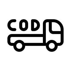 cod delivery icon with line style, perfect for user interface projects