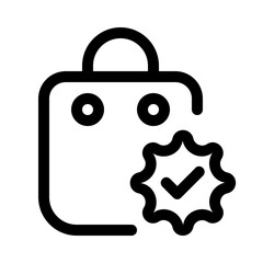 quality check icon with line style, perfect for user interface projects