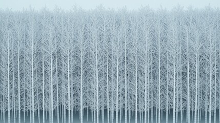 Minimalist 3D Illustration of a Serene Bamboo Forest in Watercolor Style