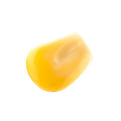 One fresh corn kernel isolated on white