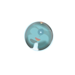 illustration of water drop icon forming a ball without background