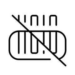 no barcode detection icon with thin style, perfect for user interface projects
