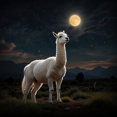 llama in the mountains