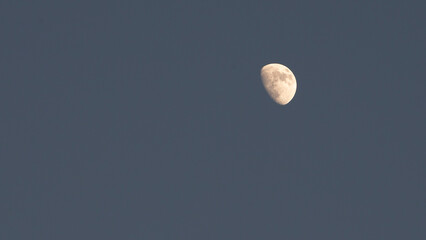 Moon in the blue sky