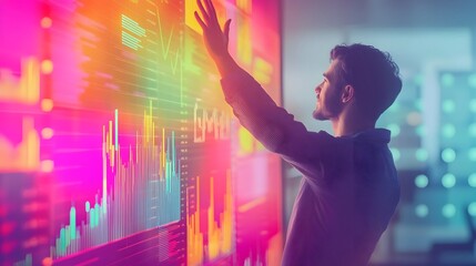 Excited Marketing Team Celebrating Business Growth with Data Visualizations