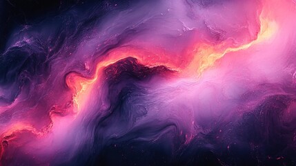 Abstract cosmic nebula in vibrant pink and purple hues