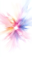Colorful abstract burst with soft pastel hues