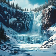 waterfall in yosemite