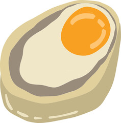illustration of a fried egg bread