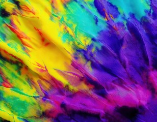 Brightly colored color tie dye fabric texture background