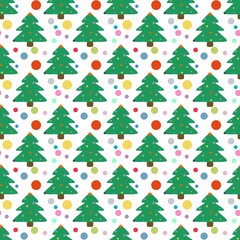 seamless christmas pattern, Chrismas tree in winter 100