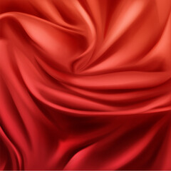 Red Silk Fabric Texture Design Template