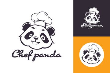 A cartoon panda wearing a chef's hat, with the text 
