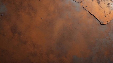 Processed collage of old rusty metal sheet texture in daylight. Background for banner, backdrop or texture for 3D mapping