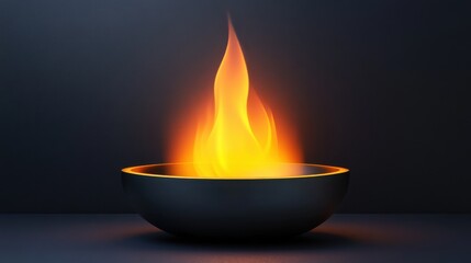 Illuminate your space by creating a stunning flame effect in a simple bowl design