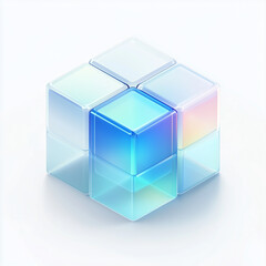 Fototapeta premium abstract blue cube