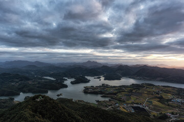 Cheongpyeong Lake Cable Car View