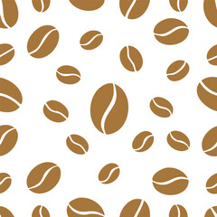 Obraz premium Coffee beans seamless pattern