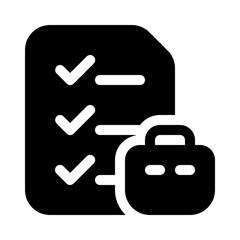 wish list icon with glyph style, perfect for user interface projects