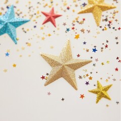birthday card with glittery stars and heartfelt wish