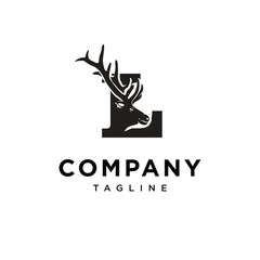 Letter L Elk Logo Icon Vector