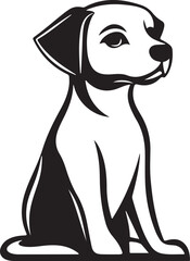 Obraz premium Dog Silhouette Vector Art Illustration
