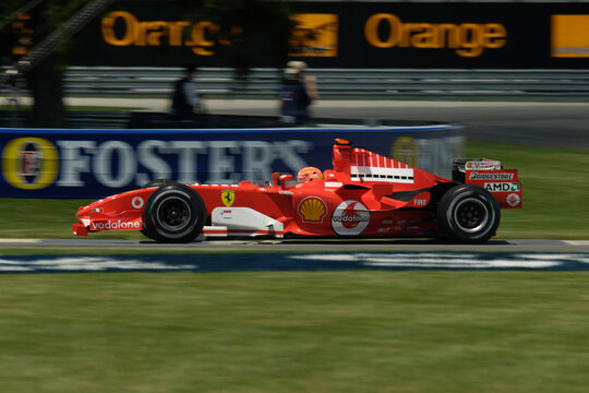 Indianapolis Motor Speedway 6-17-2005 Indianapolis, IN USA..

Michael Schumacher rounding turn 9 at the Indianapolis Motor Speedway road coruse at the 2005 US F1 GP