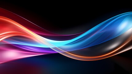 Fototapeta premium digital technology abstract arc rainbow light poster background