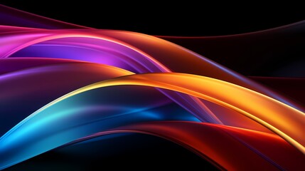 Obraz premium digital technology abstract arc rainbow light poster background