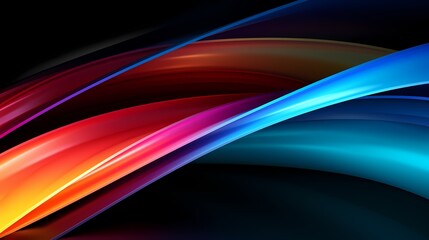 Obraz premium digital technology abstract arc rainbow light poster background
