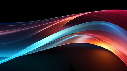 Fototapeta premium digital technology abstract arc rainbow light poster background